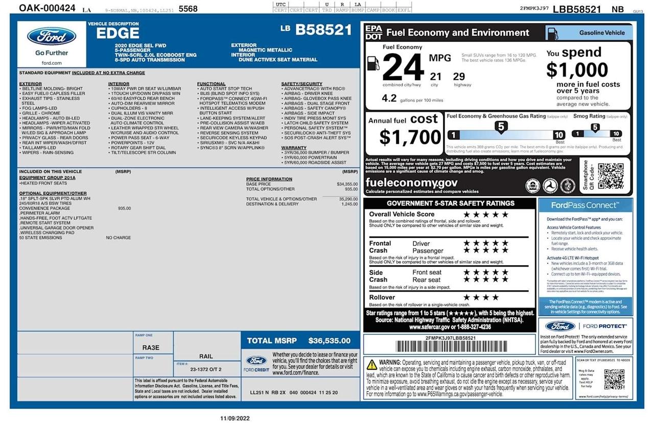 Ford Edge ST Line FWD 2020