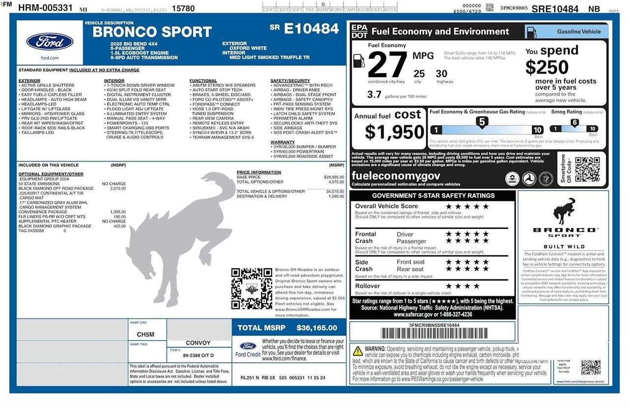 Ford Bronco Sport Big Bend 4x4 2025