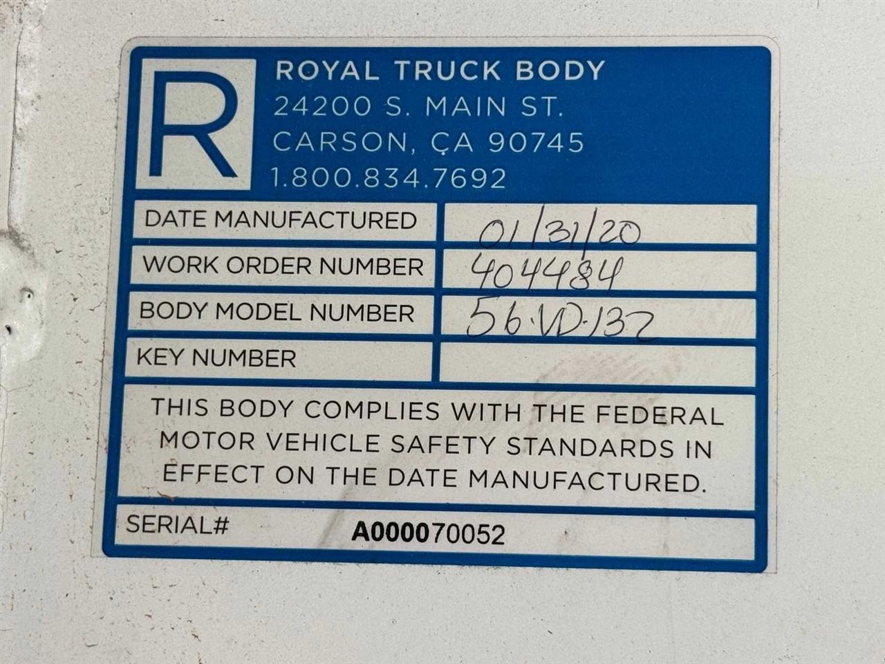 Ford Super Duty F-550 DRW XL 4WD Reg Cab 145" WB 60" CA 2019
