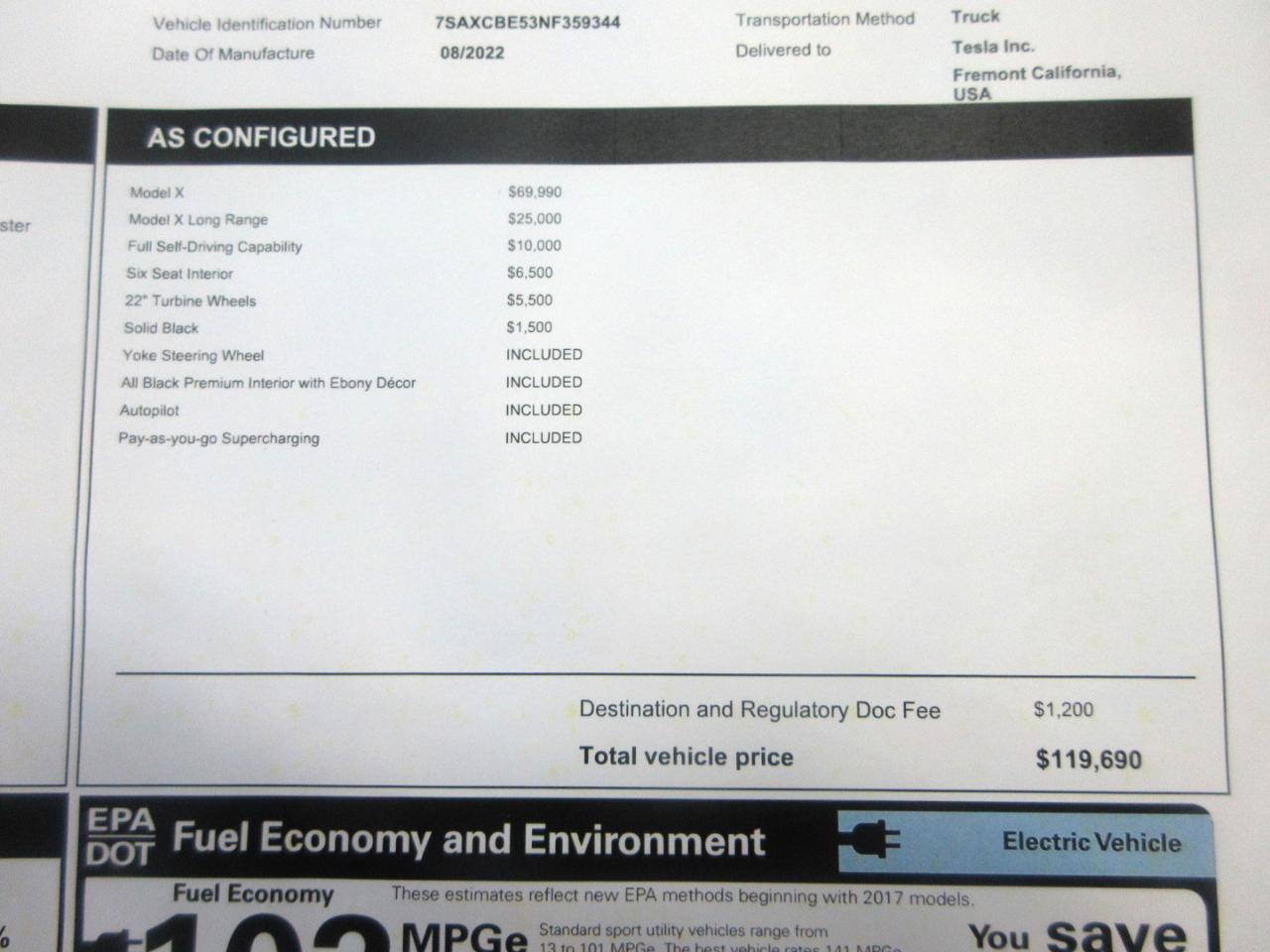 Tesla Model X  2022