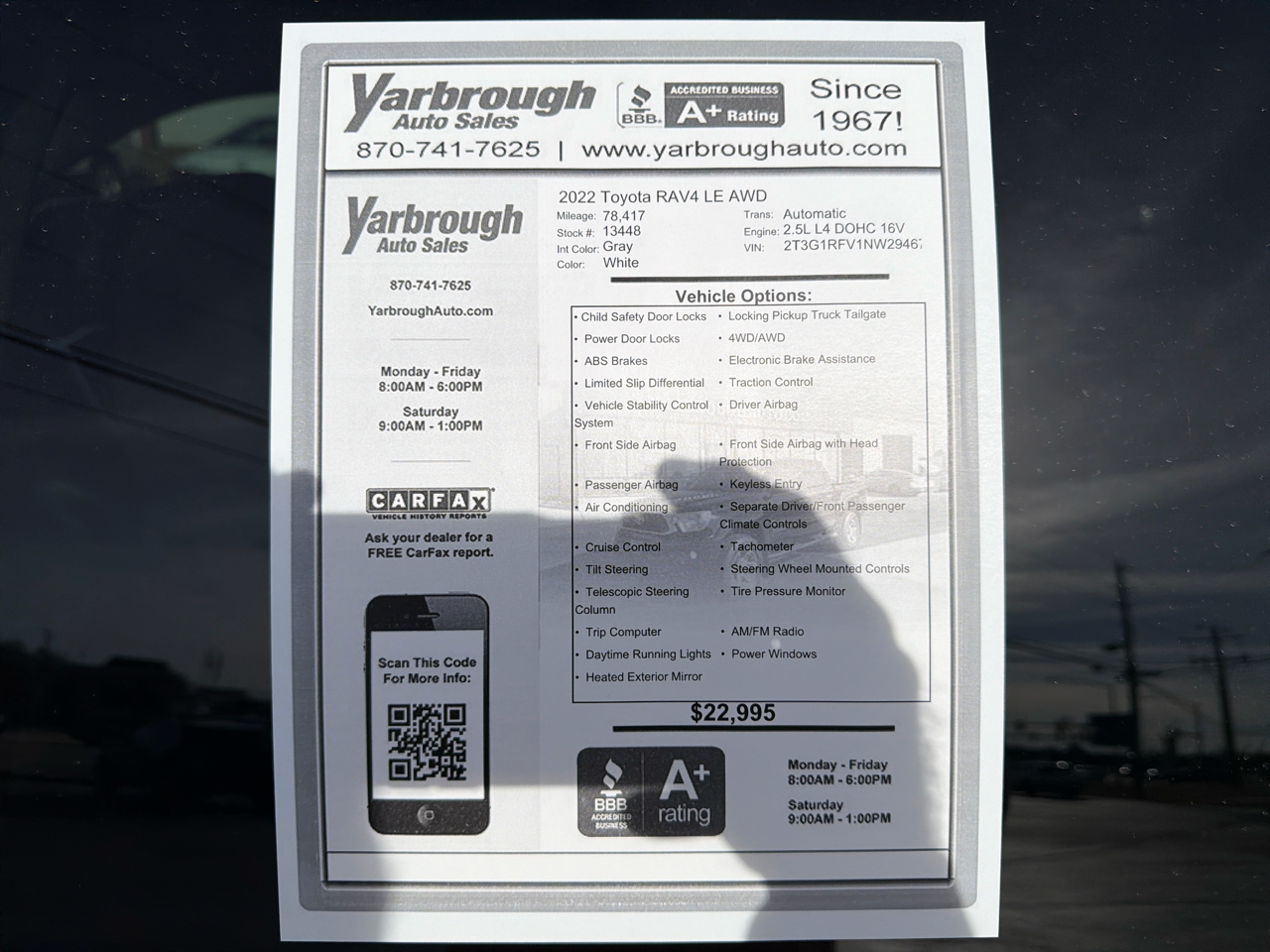 Toyota RAV4 LE AWD 2022