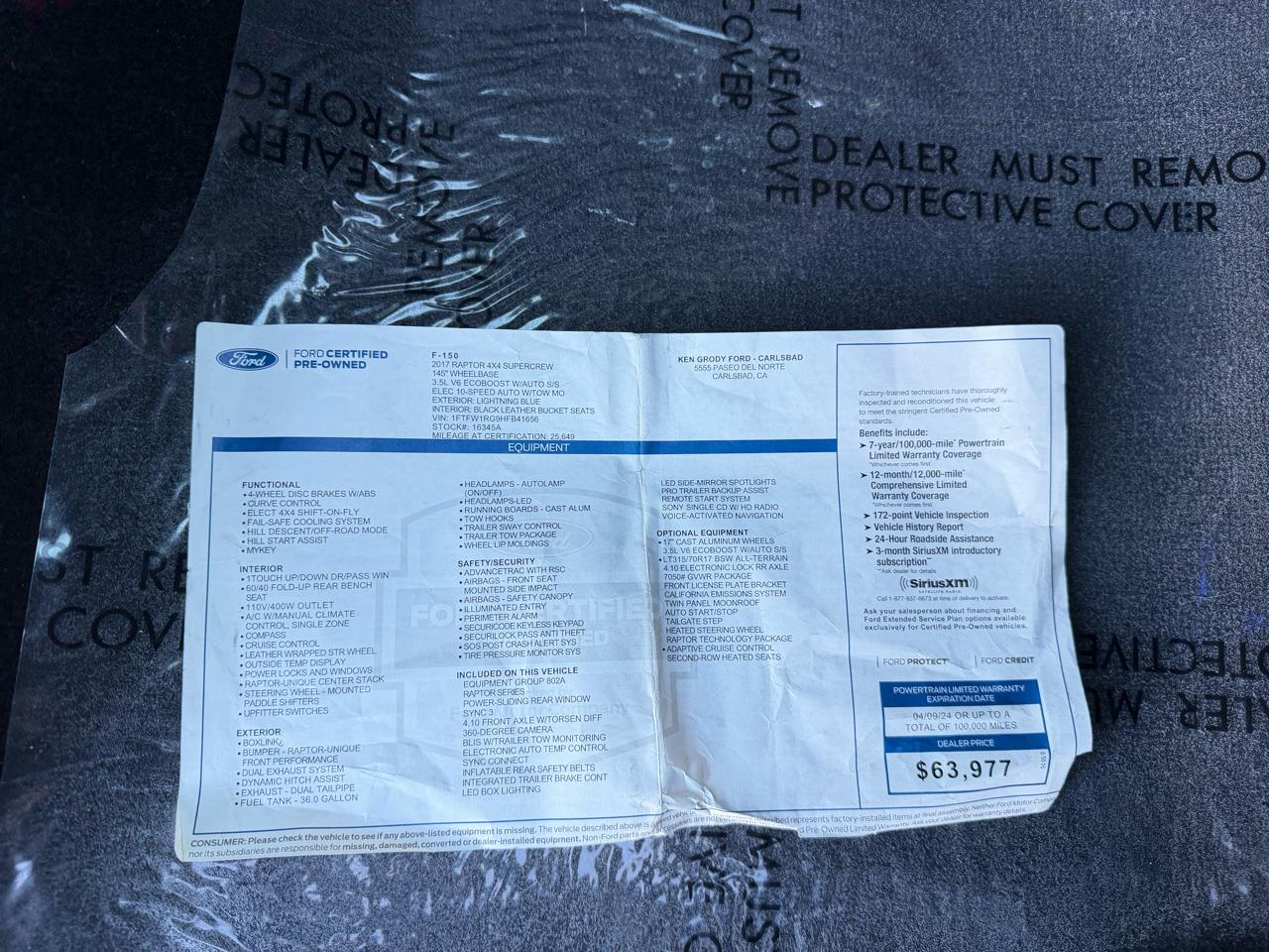 Ford F-150 Raptor SuperCrew 4WD 2017