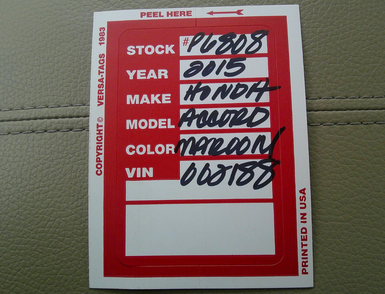 Honda Accord Sedan 4dr I4 CVT EX 2015