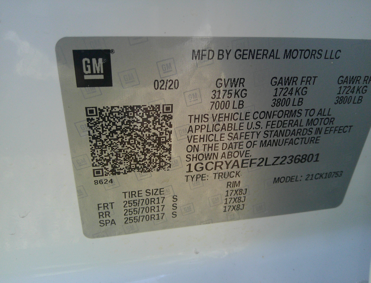 Chevrolet Silverado 1500 4WD Double Cab 147" Work Truck 2020