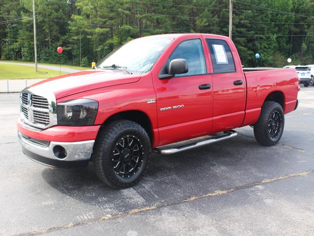 Red 2007 Dodge RAM 1500 Pickup Truck Rear-Wheel Drive