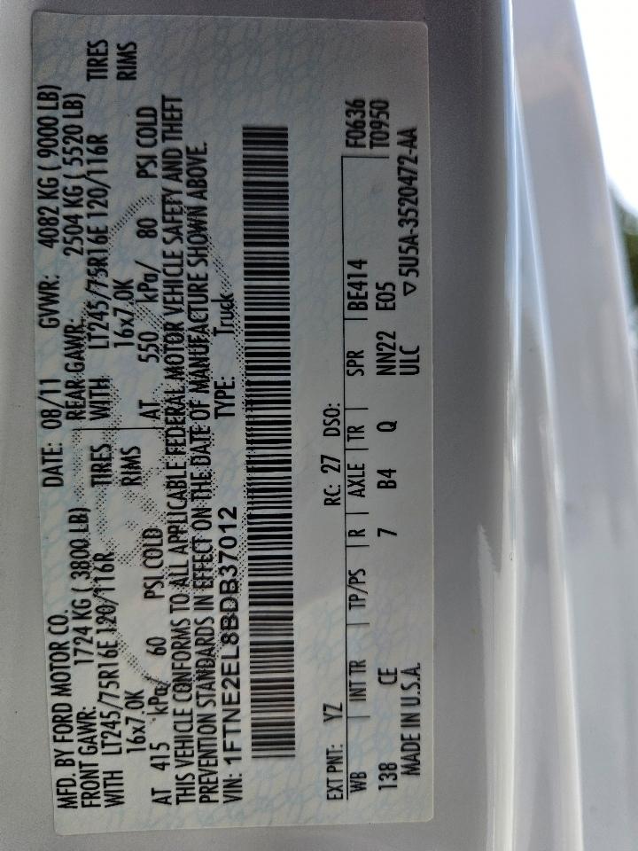 Ford Econoline Cargo Van  2011