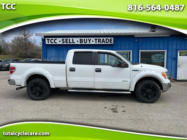 White 2012 Ford F-150 XLT SuperCrew 4WD Pickup Truck Four-Wheel Drive Automatic