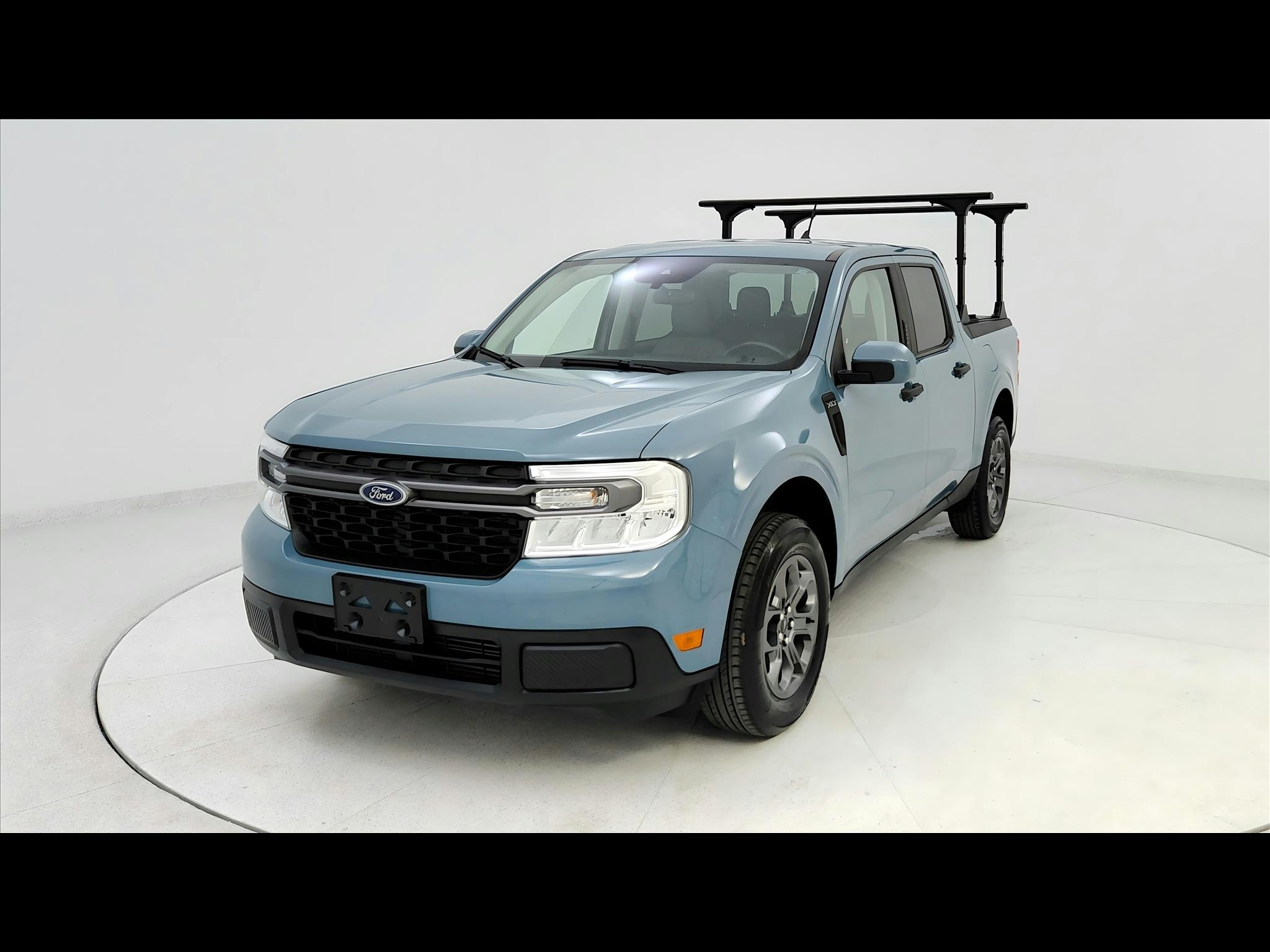 Light Blue 2022 Ford Maverick XLT 4D Crew Cab AWD with Medium Slate