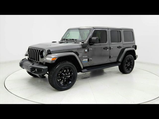 Gray 2021 Jeep Wrangler 4xe Sahara 4WD SUV / Crossover Four-Wheel Drive 8-Speed Automatic