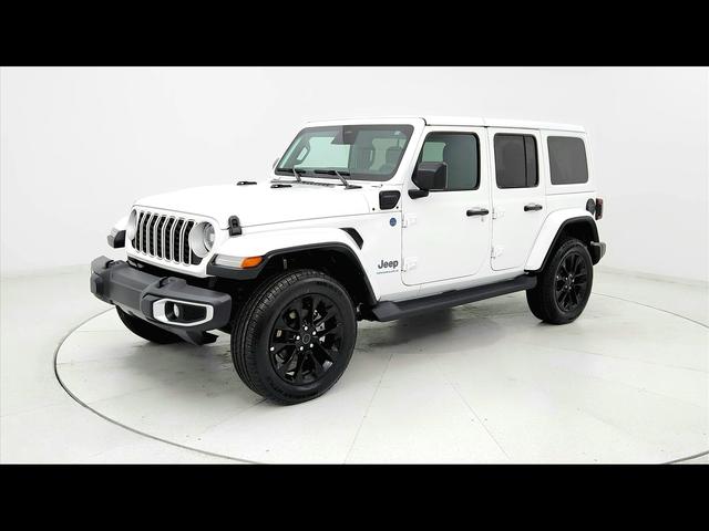 White/off-white 2025 Jeep Wrangler 4xe Sahara 4WD SUV / Crossover Four-Wheel Drive 8-Speed Automatic