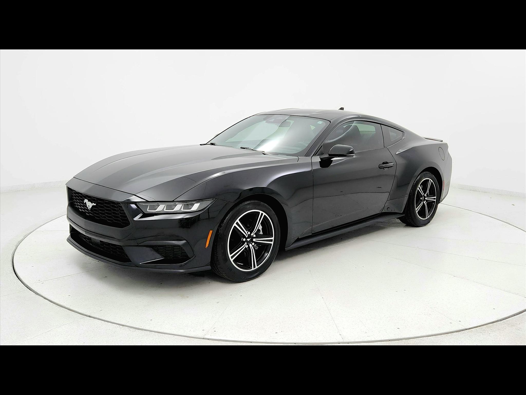 Black 2024 Ford Mustang Coupe Rear-Wheel Drive Automatic