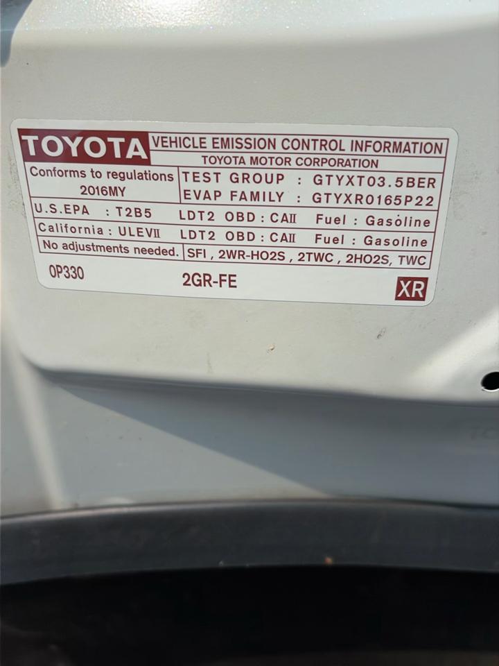Toyota Highlander FWD 4dr V6 Limited (Natl) 2016