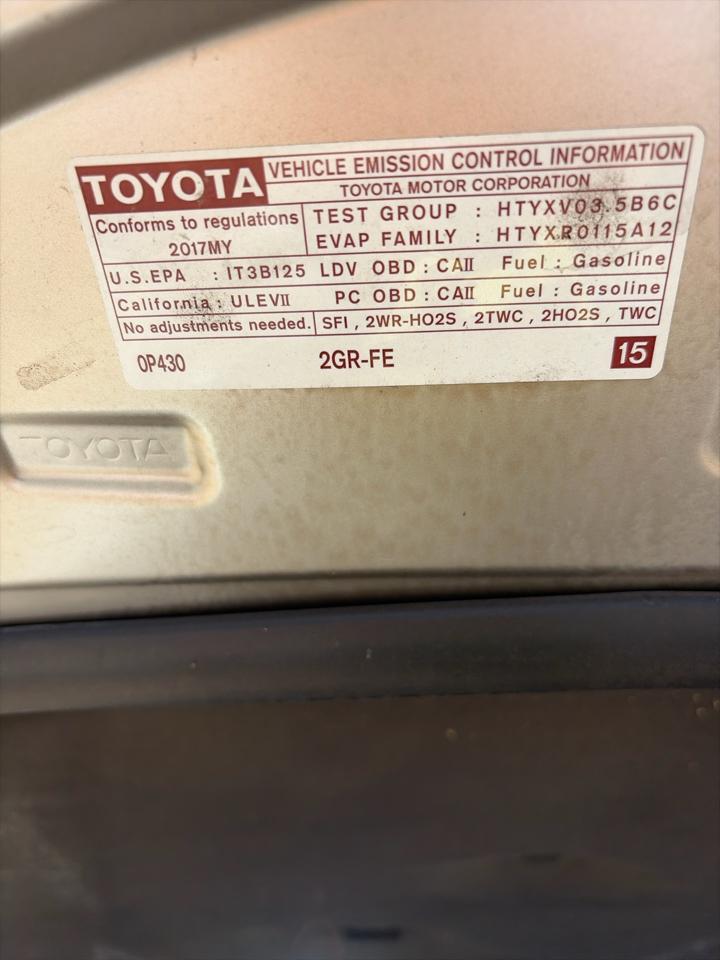 Toyota Avalon XLE Premium (Natl) 2017