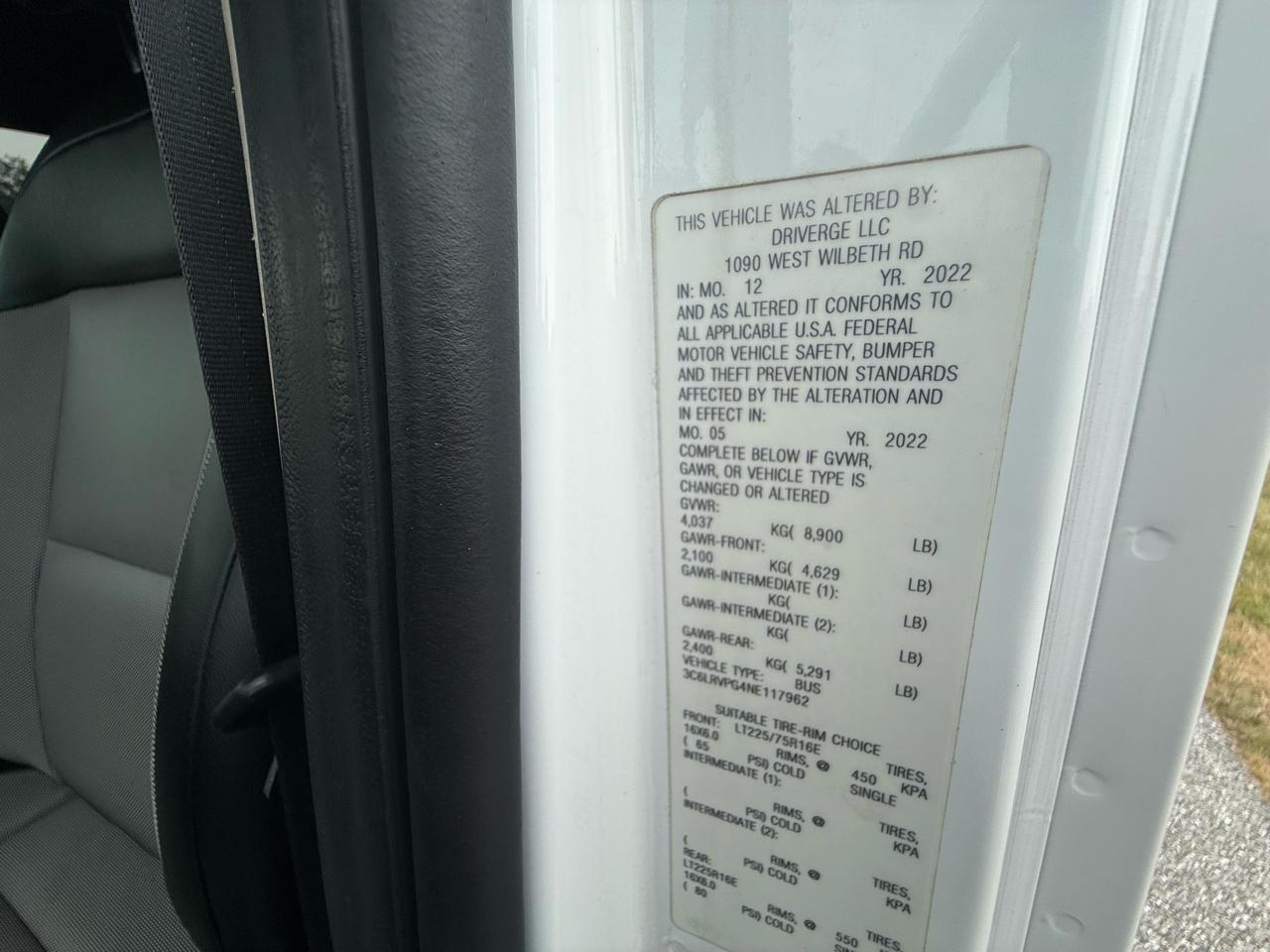 RAM Promaster 2500 High Roof Window Van 2022