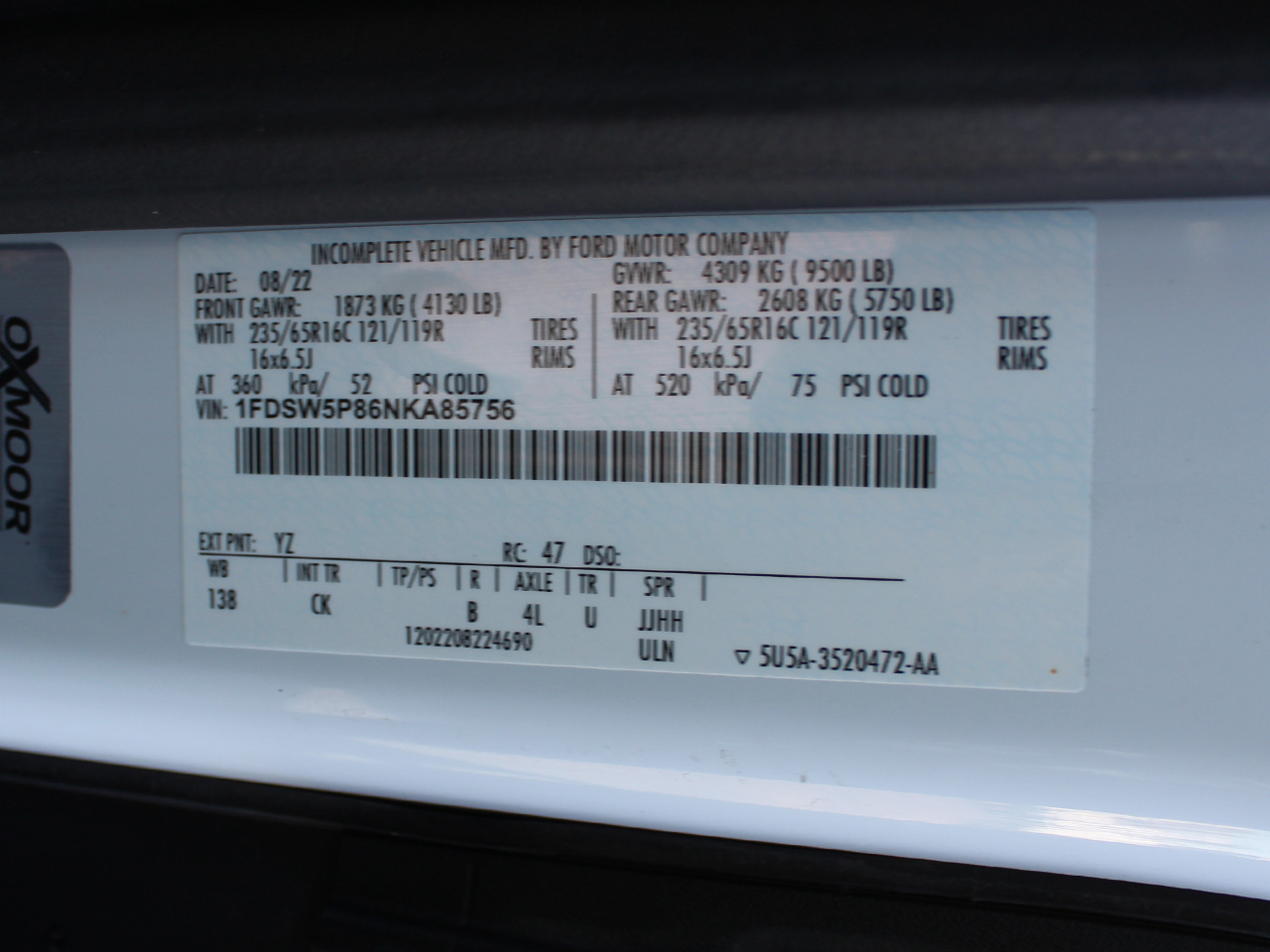 Ford Transit T-350 2022