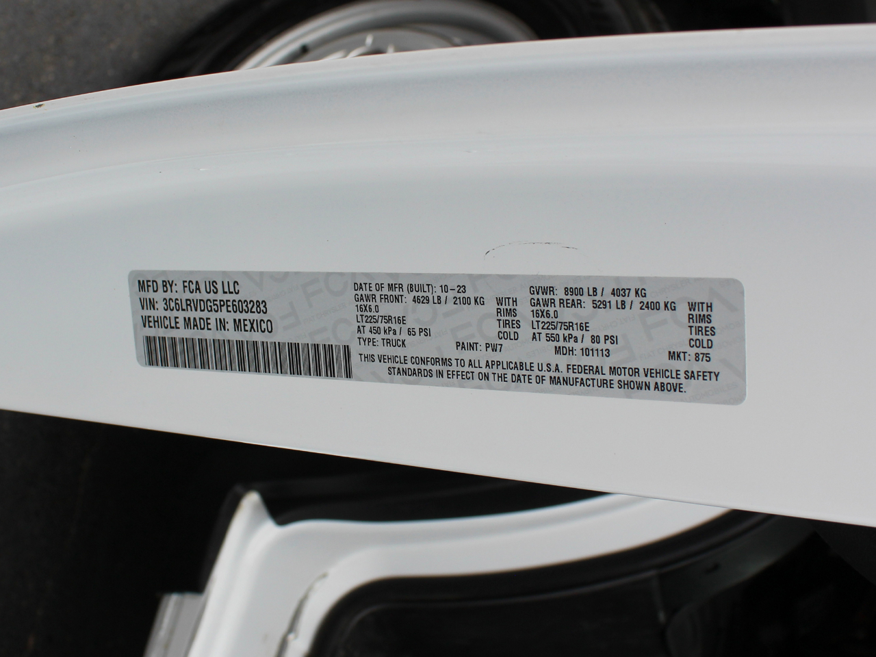 RAM Promaster 2500 High Roof 159-in. WB 2023