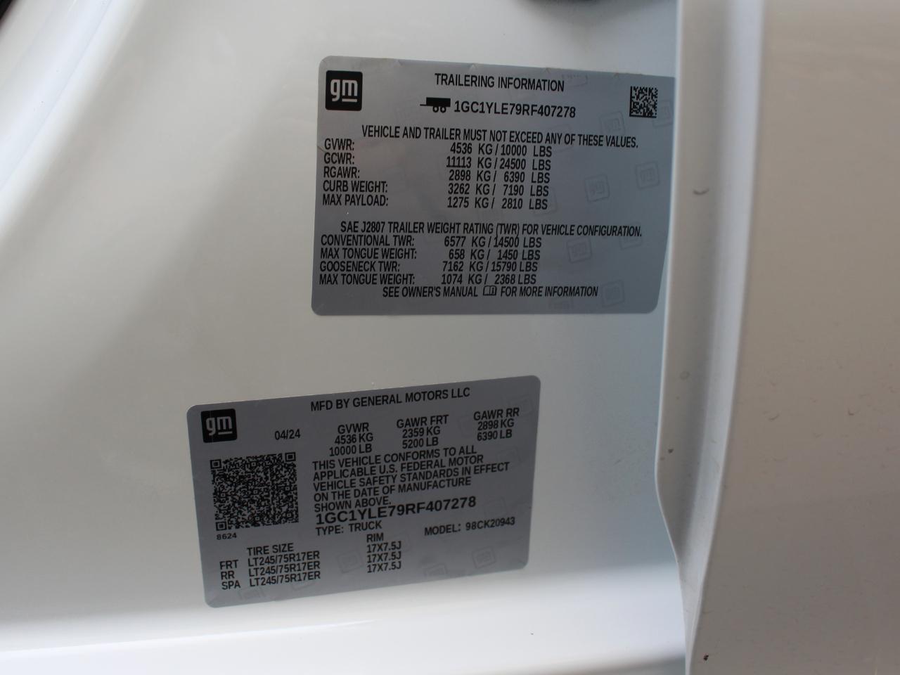 Chevrolet Silverado 2500HD Work Truck Crew Cab Long Box 4WD 2024