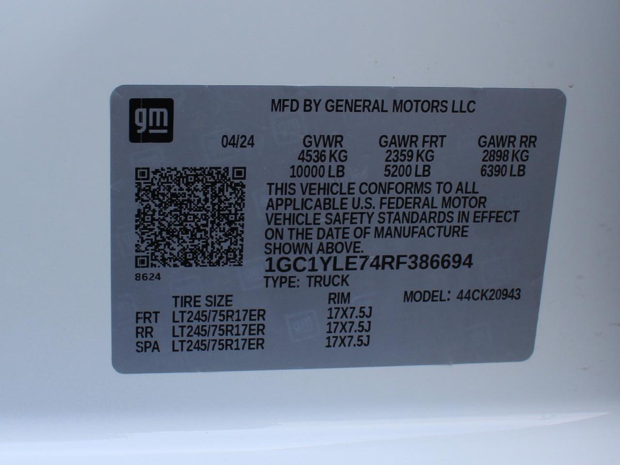 Chevrolet Silverado 2500HD Work Truck Crew Cab Long Box 4WD 2024