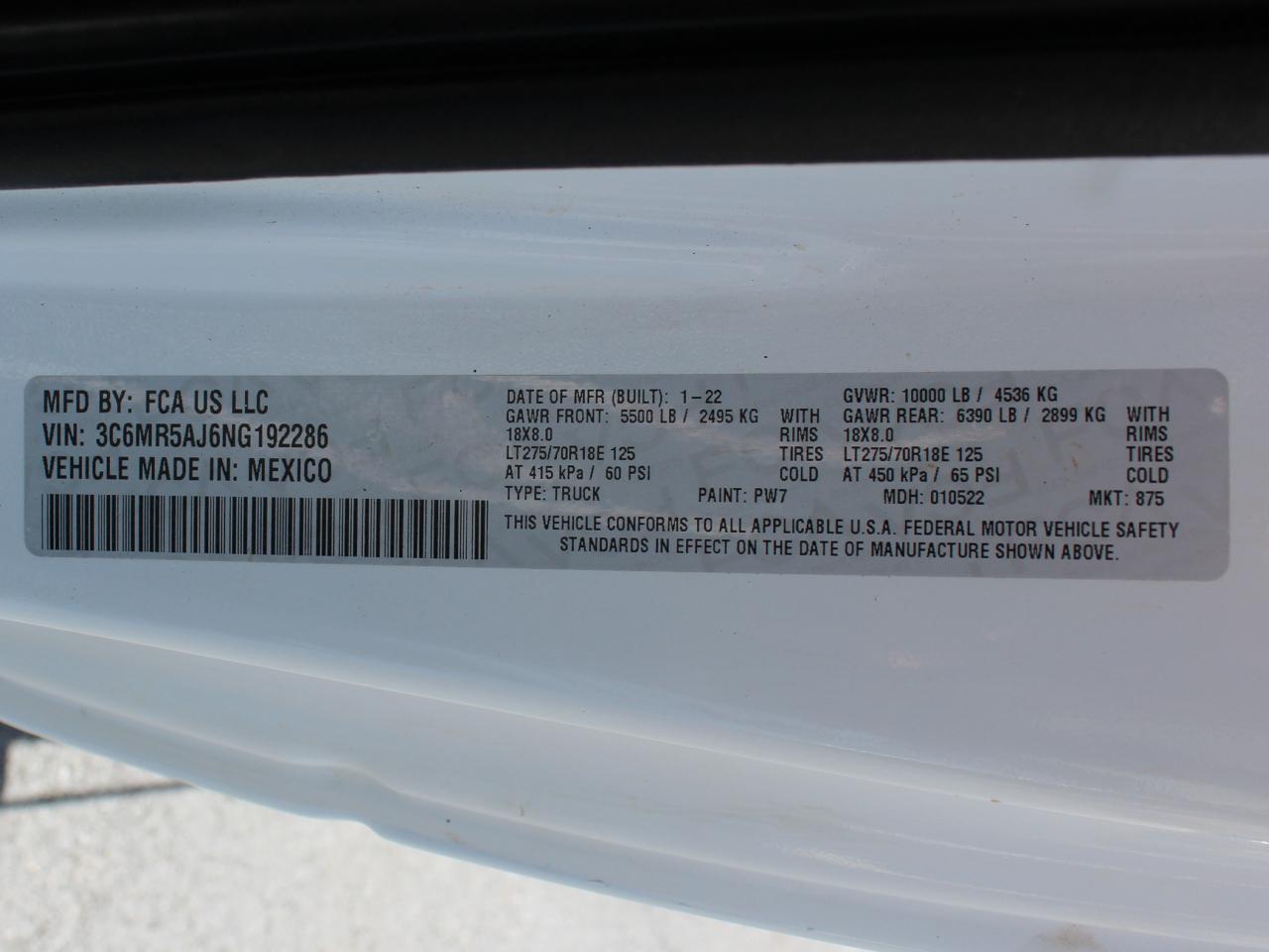 RAM 2500 Tradesman Regular Cab 4WD 2022