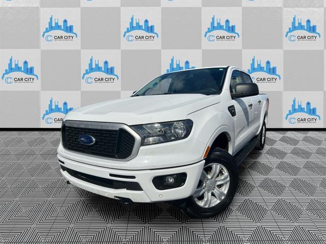 White 2019 Ford Ranger XLT SuperCrew 4WD Pickup Truck Four-Wheel Drive Automatic