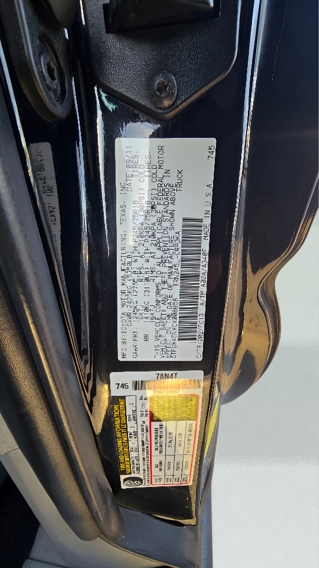 Toyota Tacoma Access Cab 4WD 2012