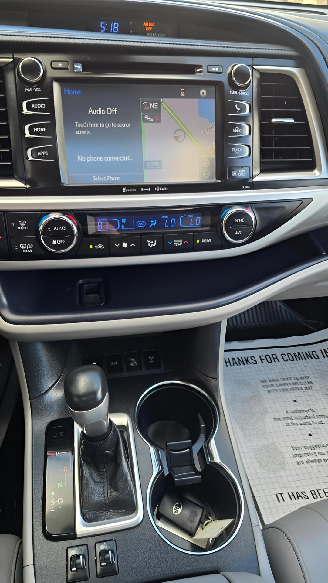 Toyota Highlander XLE AWD V6 2019