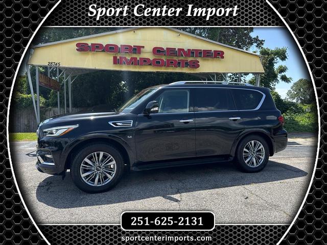Black 2019 INFINITI QX80 SUV / Crossover Rear-Wheel Drive Automatic