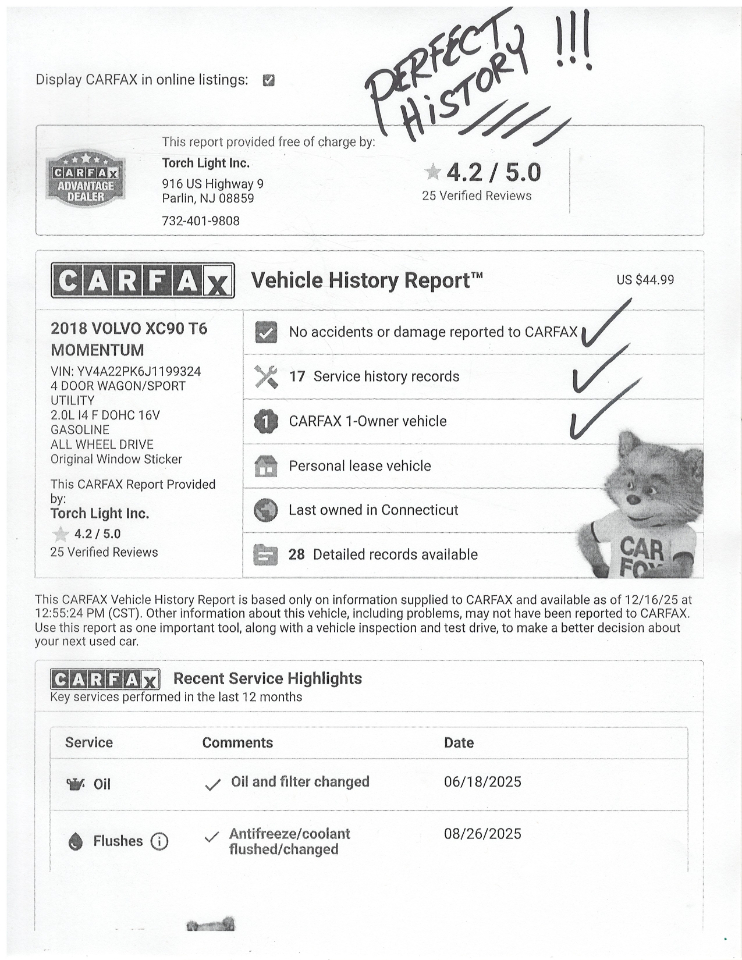 Volvo XC90 T6 AWD 7-Passenger Momentum 2018