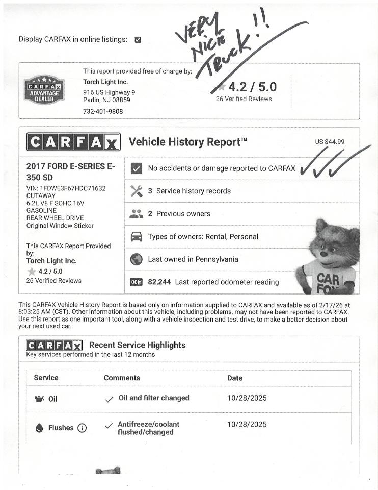 Ford E-Series Cutaway E-350 DRW 176" WB 2017