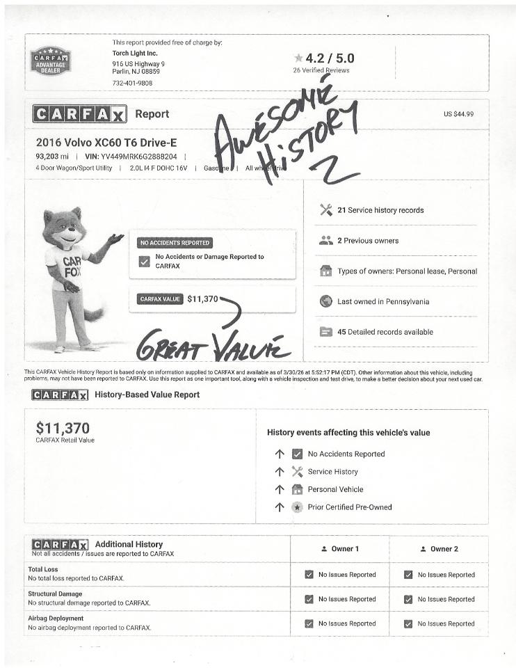 Volvo XC60 AWD 4dr T6 Drive-E 2016