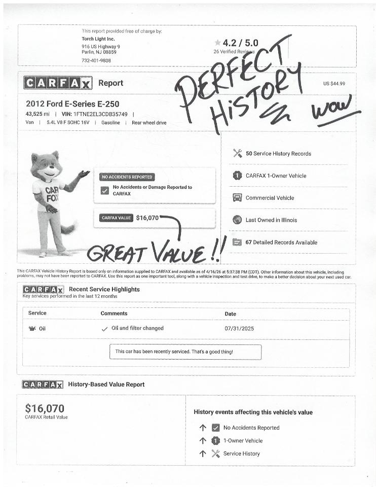 Ford E-250 E250 2012