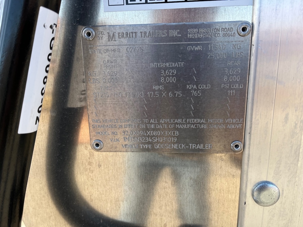 Merritt Trailers Gooseneck  2025 Merritt Trailers Gooseneck  2025