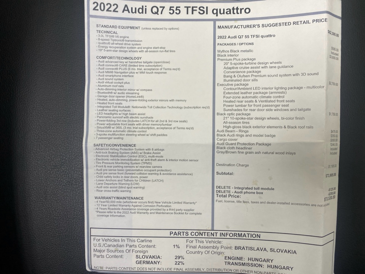 Audi Q7 Premium Plus 55 TFSI quattro 2022 Audi Q7 Premium Plus 55 TFSI quattro 2022