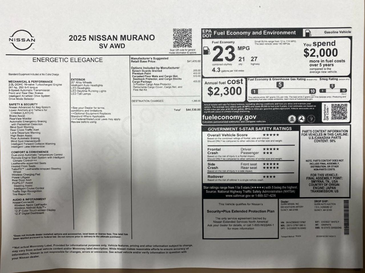 Nissan Murano SV AWD 2025