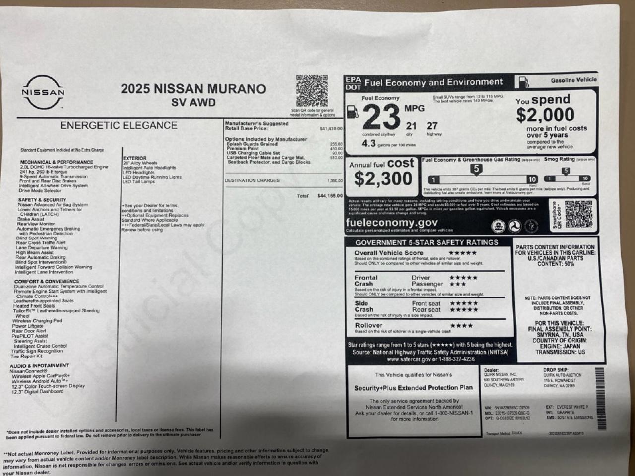 Nissan Murano SV AWD 2025
