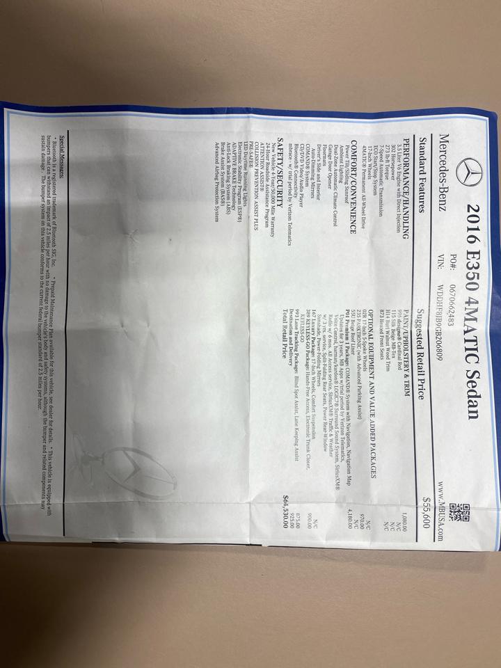 Mercedes-Benz E-Class E350 Sport 4MATIC Sedan 2016