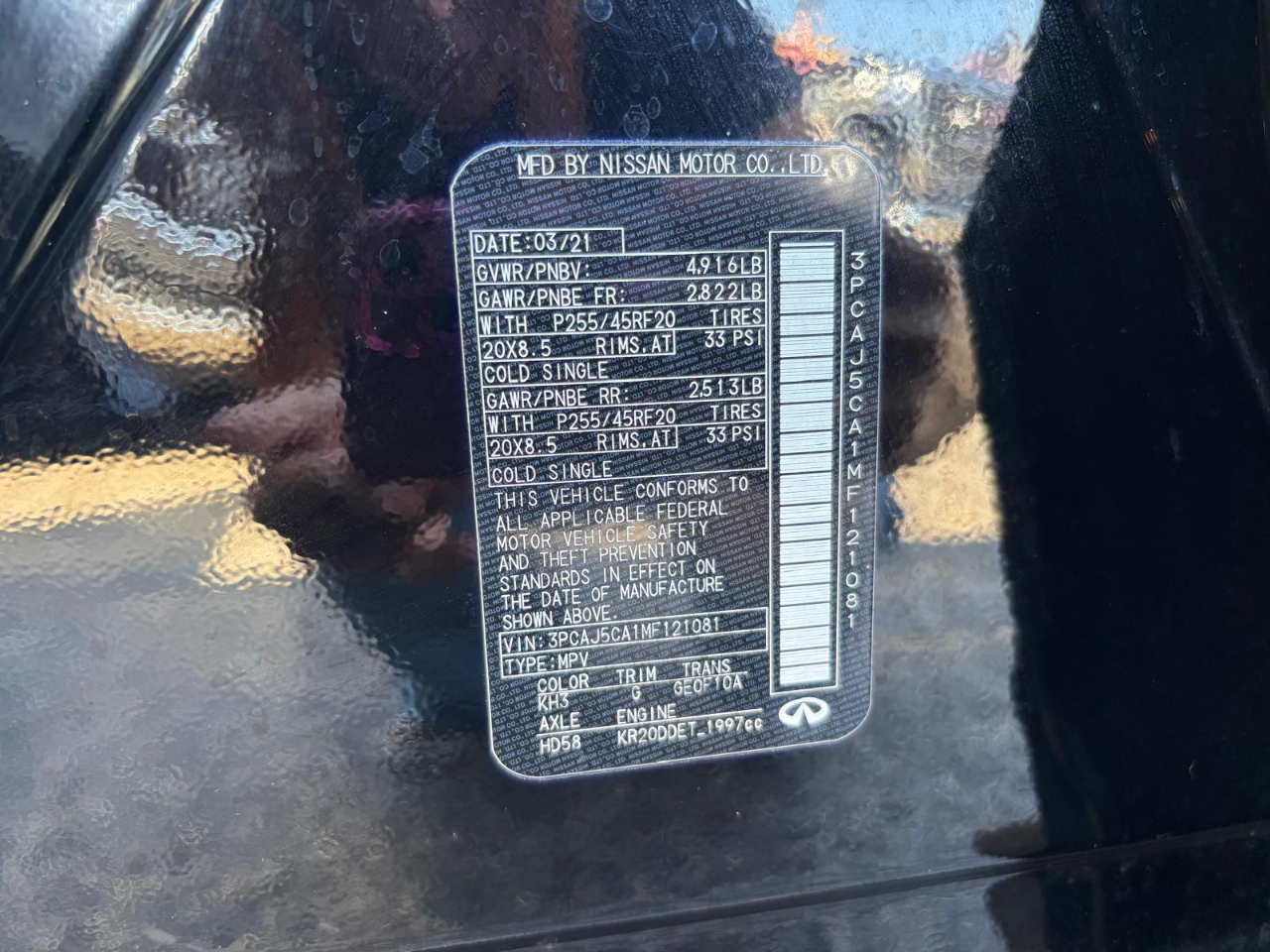 Infiniti QX50 Sensory 2021 Infiniti QX50 Sensory 2021