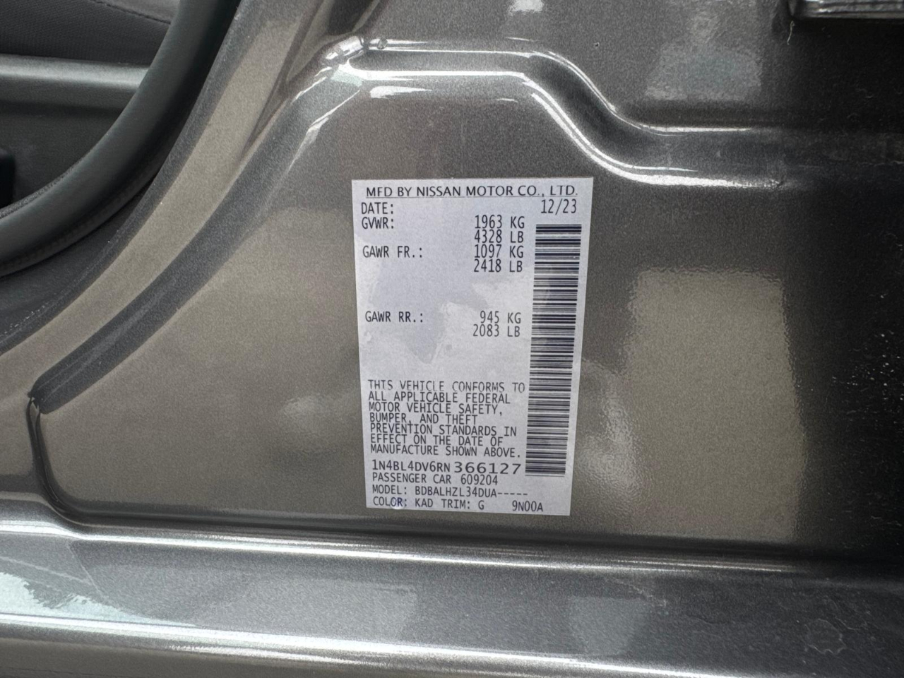 Nissan Altima 2.5 SV 2024