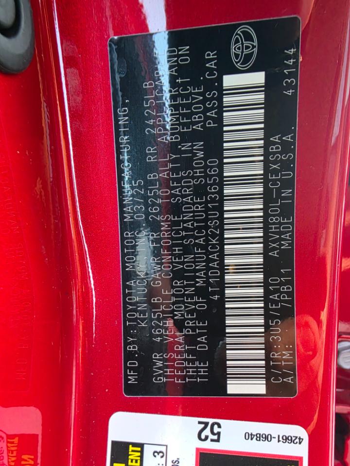 Toyota Camry Hybrid SE 2025