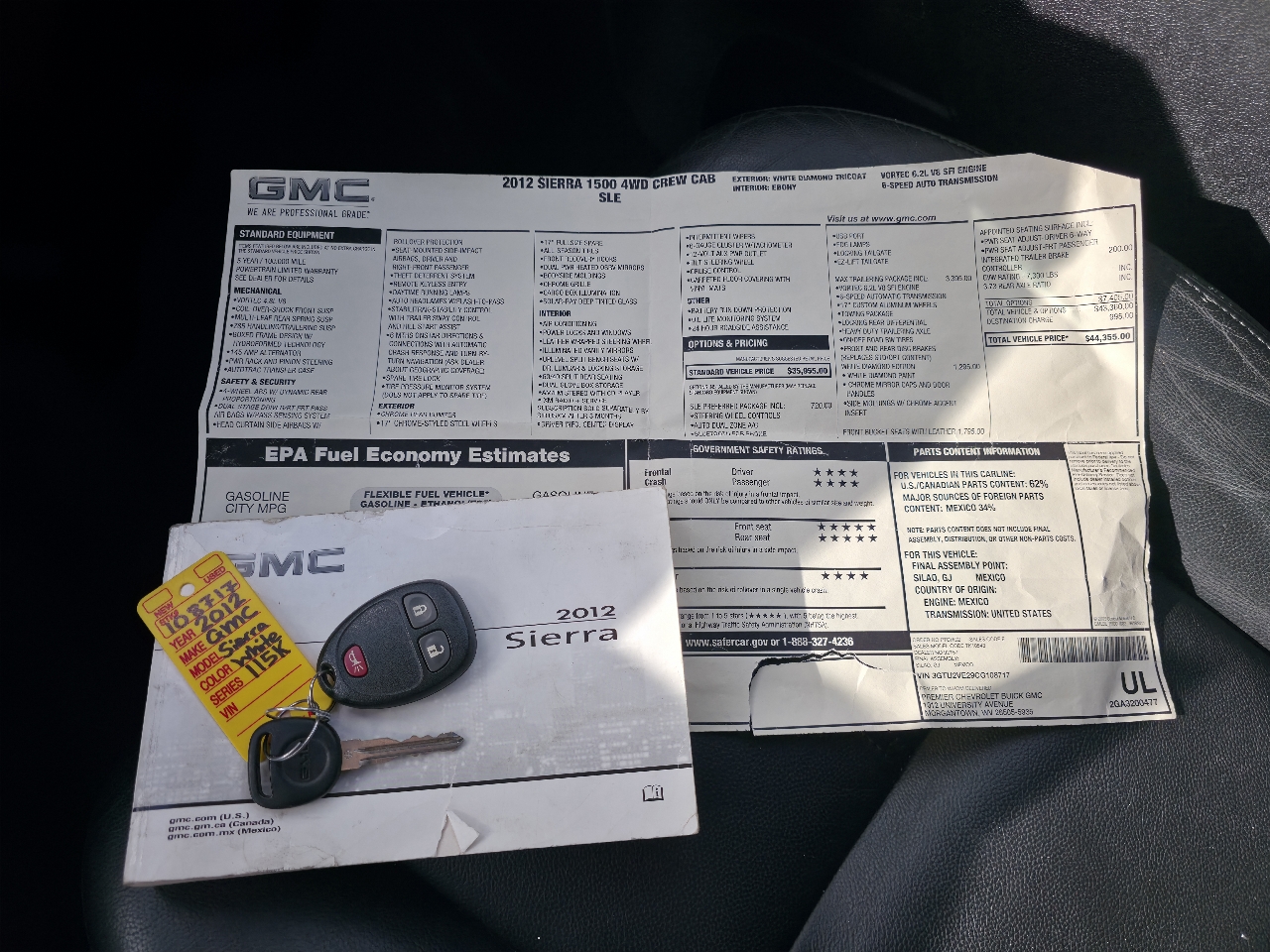 GMC Sierra 1500 4WD Crew Cab 143.5" SLE 2012