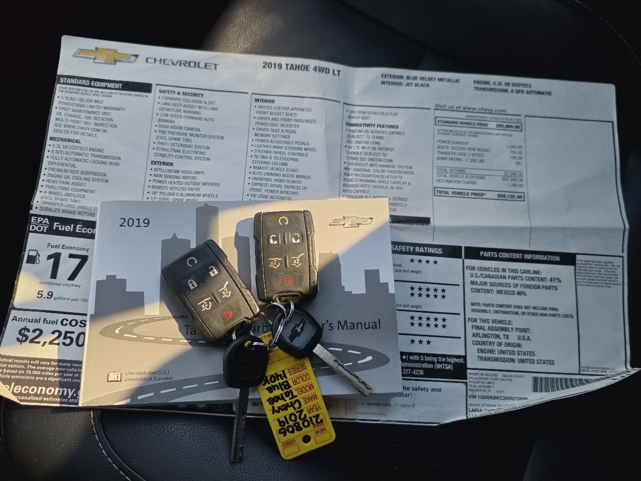 Chevrolet Tahoe LT 4WD 2019