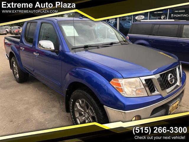 Blue 2014 Nissan Frontier S Crew Cab 4WD Pickup Truck Four-Wheel Drive Automatic