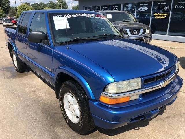 Blue 2001 Chevrolet S-10 Pickup Truck Four-Wheel Drive Automatic