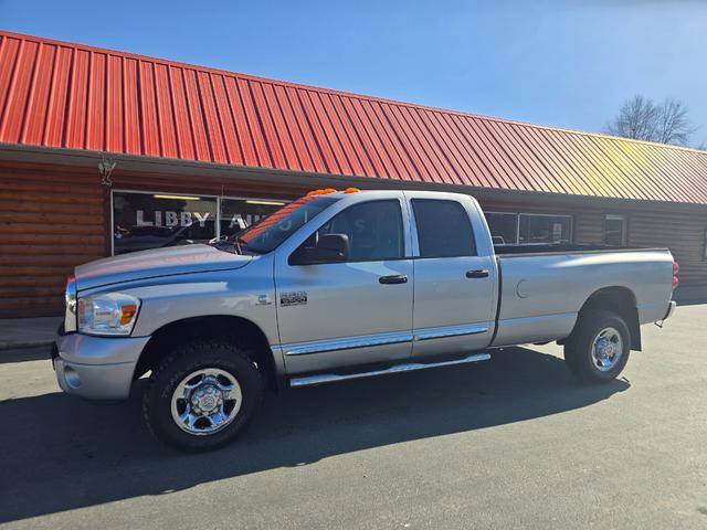 Silver 2007 Dodge RAM 3500 Laramie Quad Cab LB 4WD Pickup Truck Four-Wheel Drive Automatic