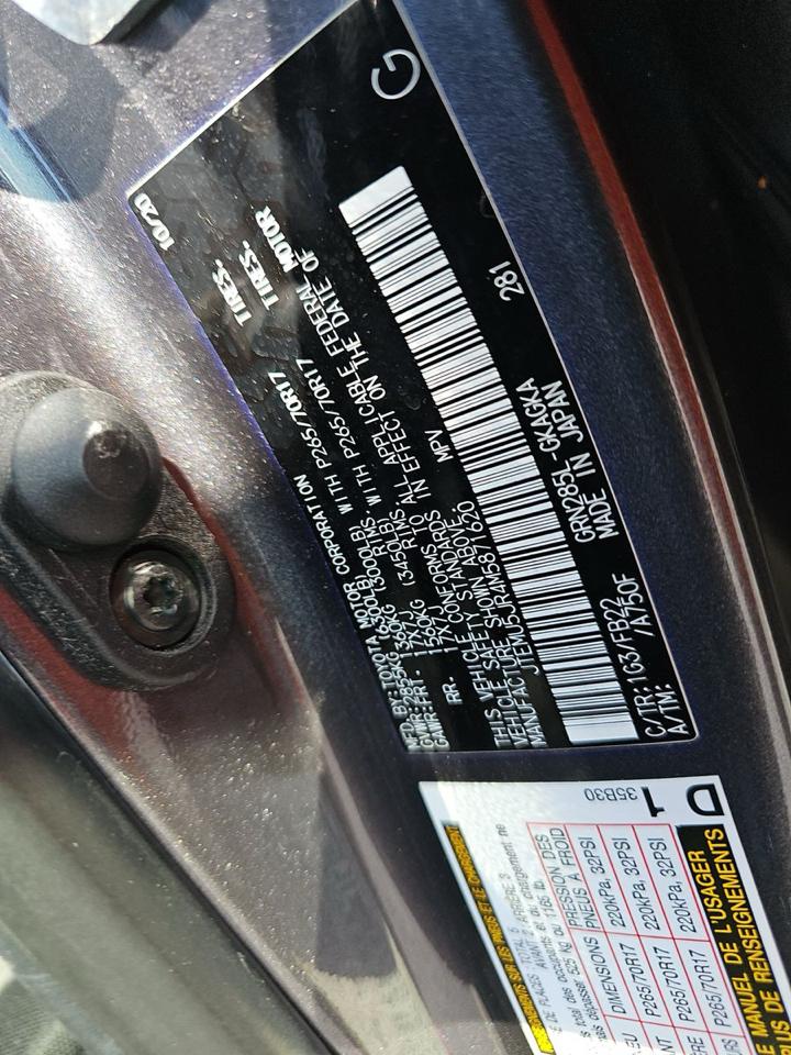 Toyota 4Runner SR5 4WD (Natl) 2021