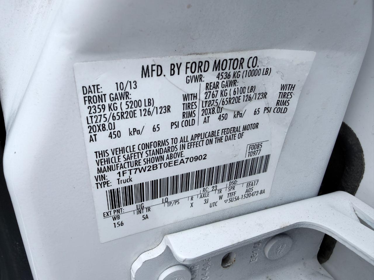 Ford Super Duty F-250 SRW 4WD Crew Cab 156" Lariat 2014