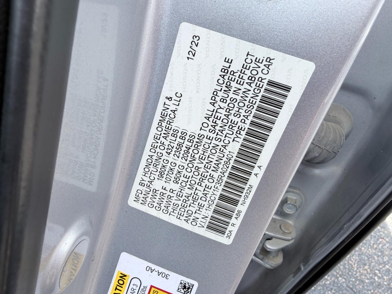 Honda Accord Sedan EX CVT 2024