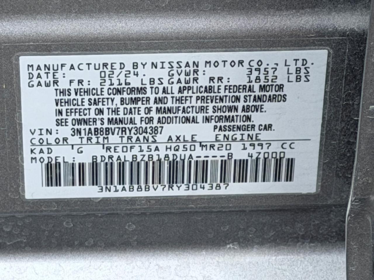 Nissan Sentra S CVT 2024