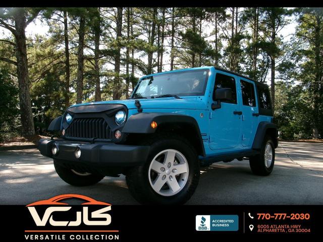 Blue 2017 Jeep Wrangler SUV / Crossover Four-Wheel Drive Automatic