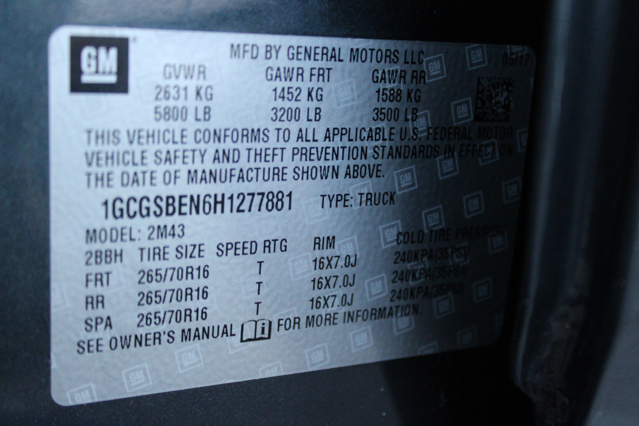 Chevrolet Colorado Work Truck Crew Cab 2WD Short Box 2017